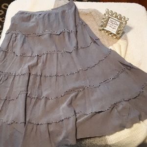 Studio West boho style cotton flowy skirt womens